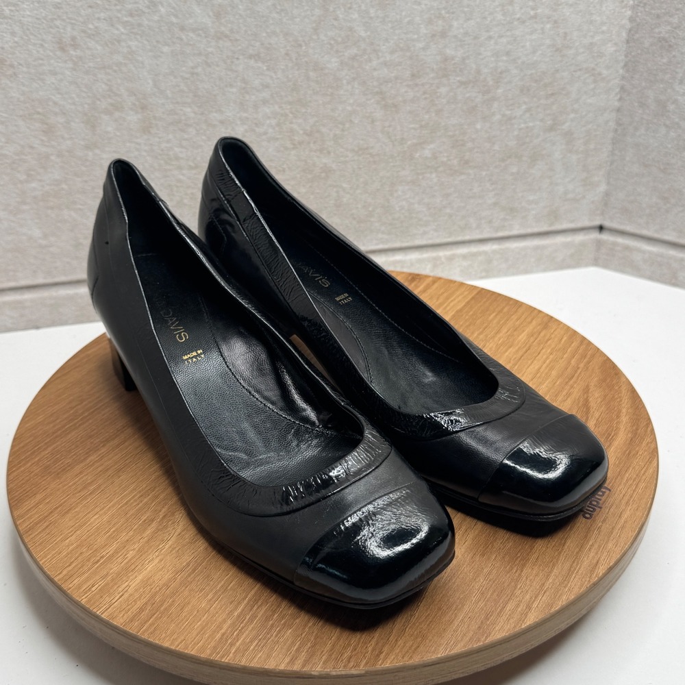 Chic Black Leather Heels